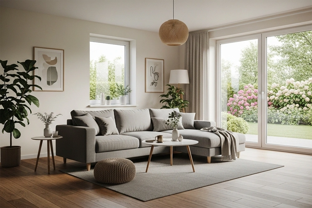 Mẫu thiết kế cho nhà cấp 4 chữ L (Phong cách đơn giản, gần gũi)