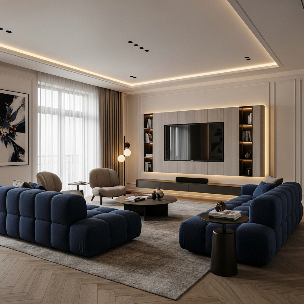 Mẫu thiết kế cho nhà phố/nhà ống chữ L (Phong cách hiện đại, sang trọng)