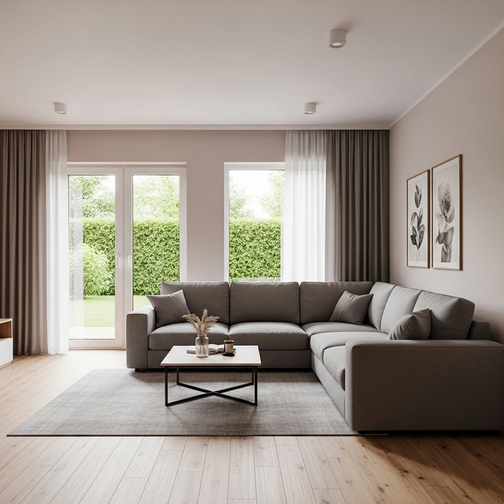 Mẫu thiết kế cho nhà cấp 4 chữ L (Phong cách đơn giản, gần gũi)