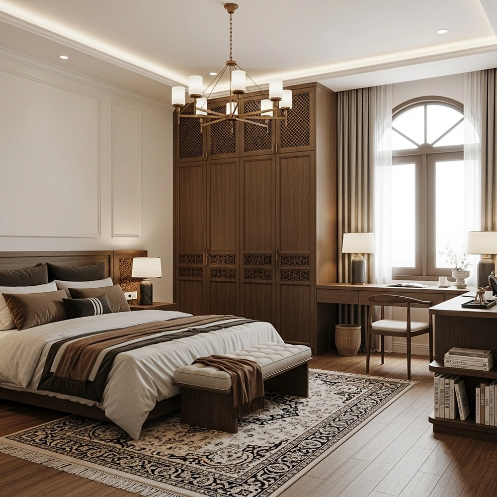 Thiết kế tích hợp bàn làm việc hoặc góc đọc sách