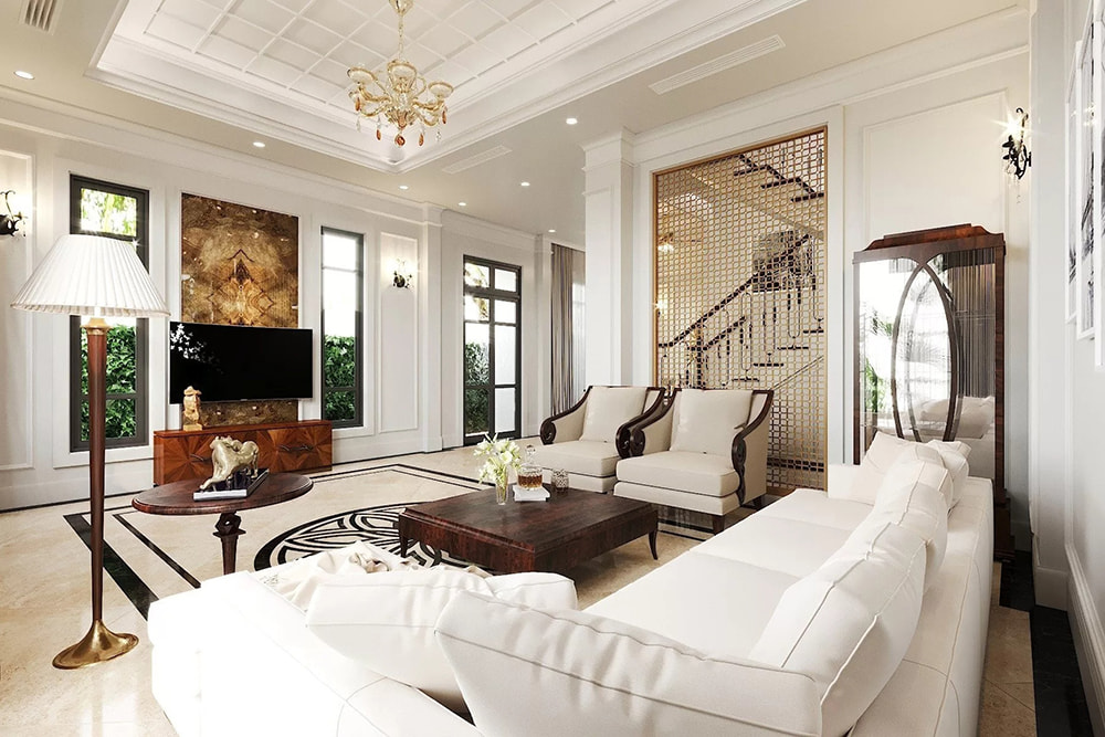 Dịch vụ thiết kế nội thất quận 3 cho nhà phố phong cách Đông Dương.