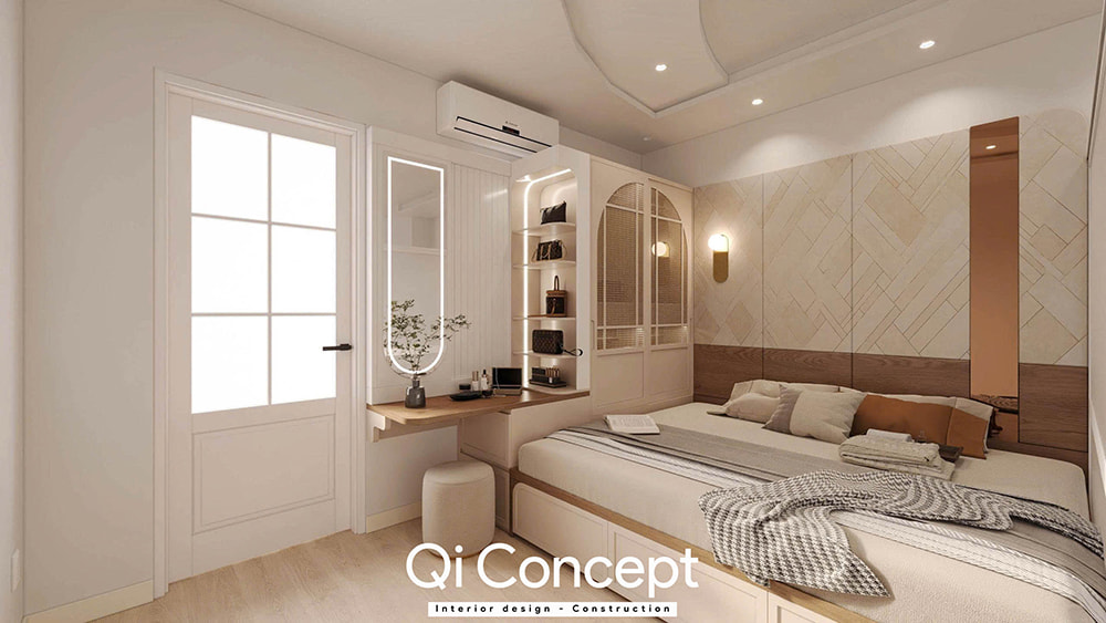 Giải pháp tối ưu không gian trong mẫu thiết kế phòng ngủ nhỏ đẹp.