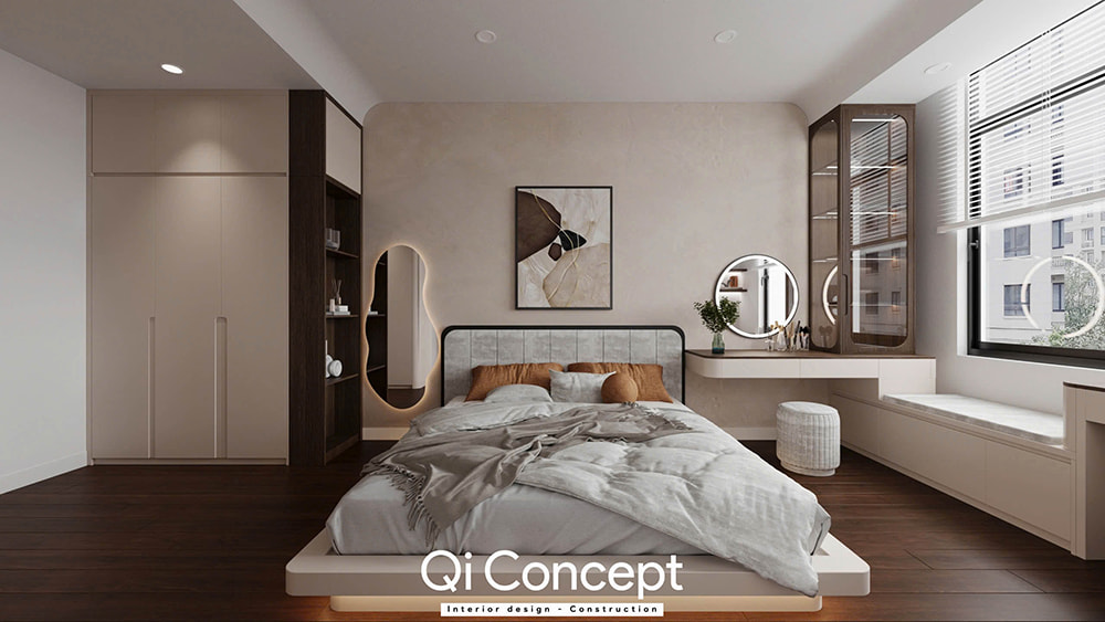 Mẫu thiết kế phòng ngủ nhỏ đẹp và sang trọng với nội thất đa năng.