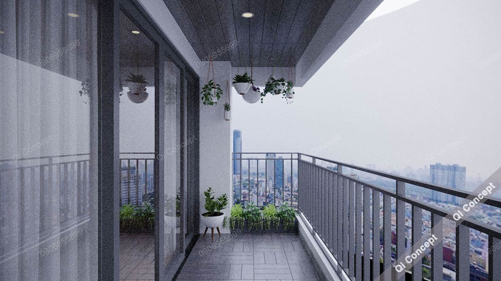 Trang trí lô gia chung cư, phân biệt với ban công.