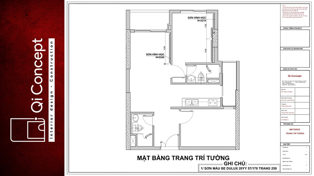 Mặt bằng trang trí tường