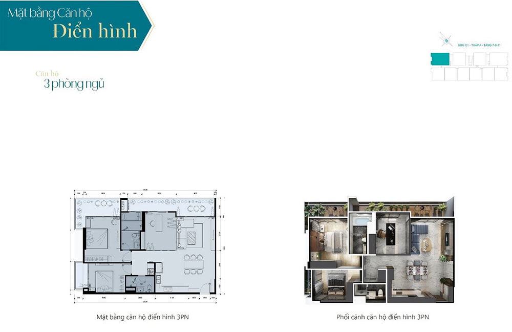 Ưu nhược điểm mặt bằng điển hình căn hộ Fiato Uptown 3 phòng ngủ