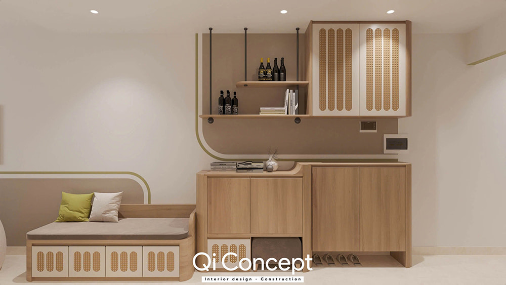 Dịch vụ thiết kế nội thất quận 5 với hệ tủ đa năng, thông minh.