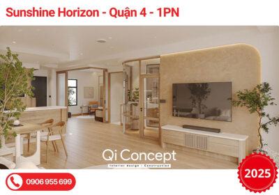 Thiết kế nội thất Sunshine Horizon 1 phòng ngủ ĐẸP NGẤT NGAY