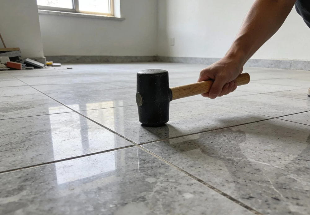 Nền nhà có chỗ lún nhẹ, bước lên nghe bụp bụp