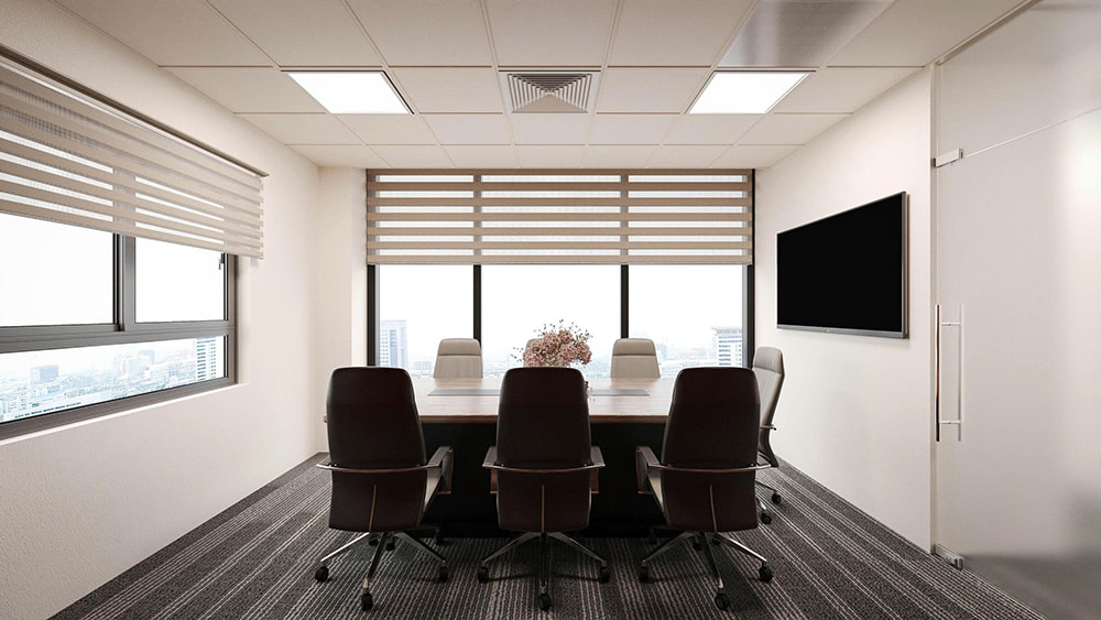 Phòng họp nhỏ view thành phố văn phòng Maple Leaf.