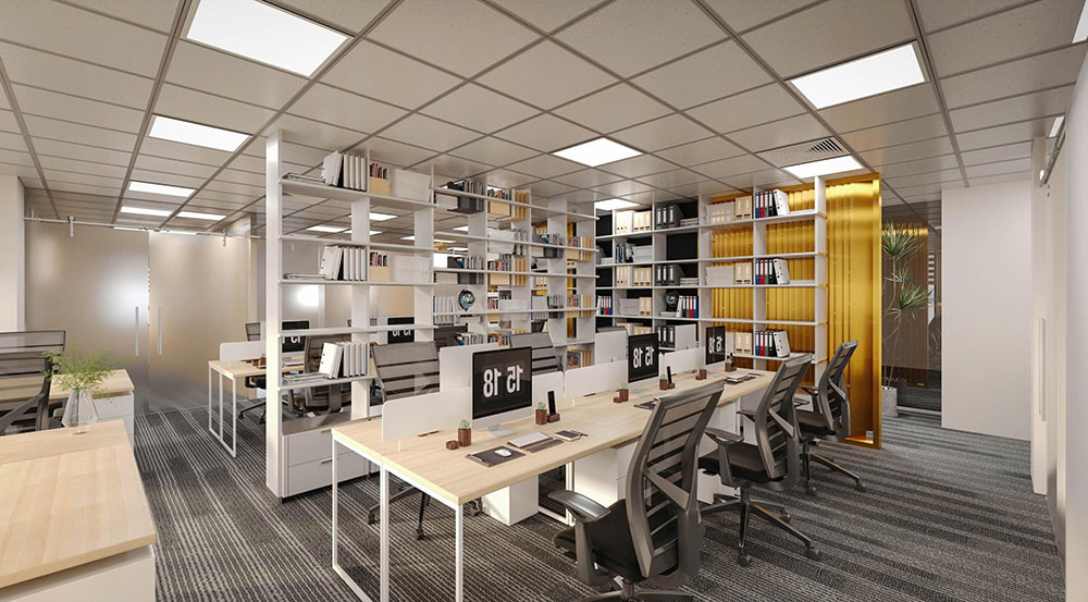 Không gian làm việc chung tại văn phòng Maple Leaf.