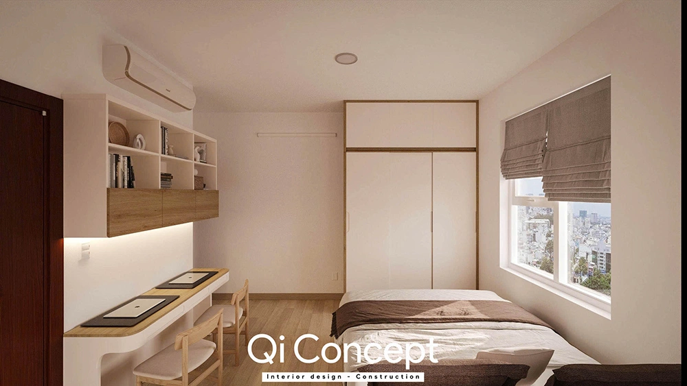 Góc làm việc trong phòng ngủ Masteri Grand View