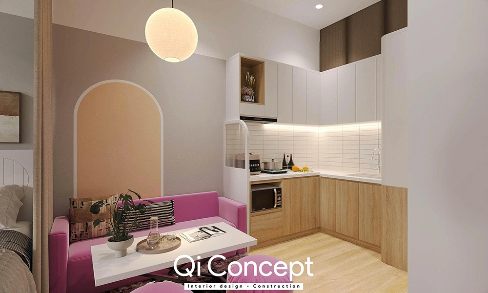 Thiết kế nội thất phòng khách nhà phố Phú Nhuận