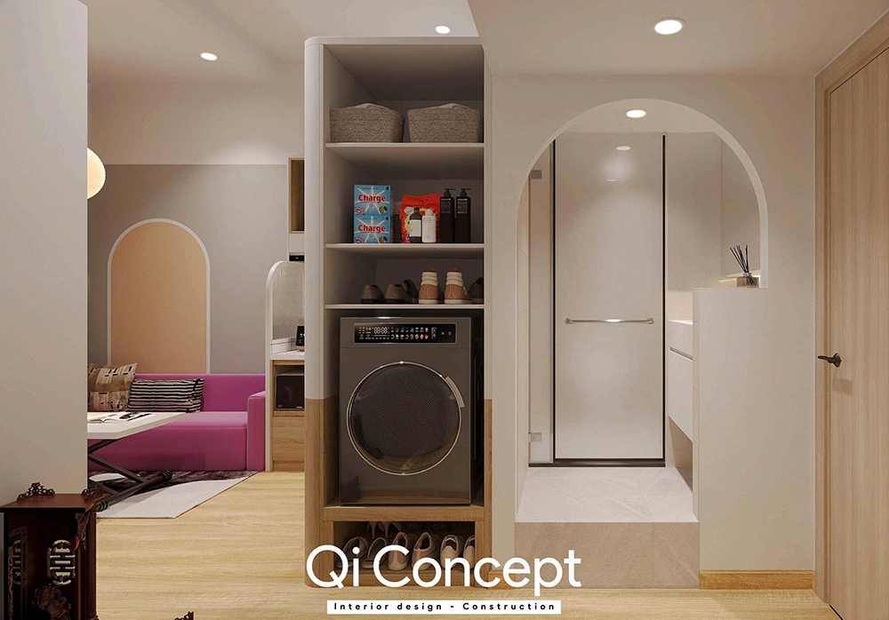 Thiết kế bếp chữ U tiện nghi nhà phố Phú Nhuận