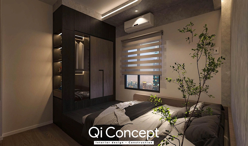 Không gian phòng ăn và bếp nhà phố quận 6 hiện đại