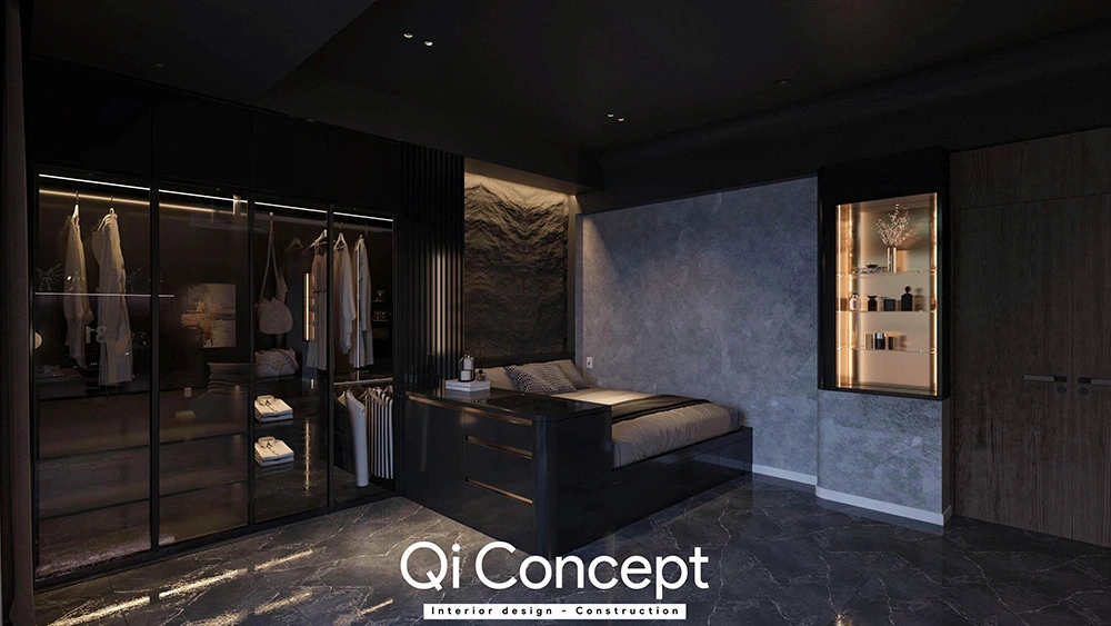 Không gian mở khách bếp nhà phố quận 6 thoáng đãng