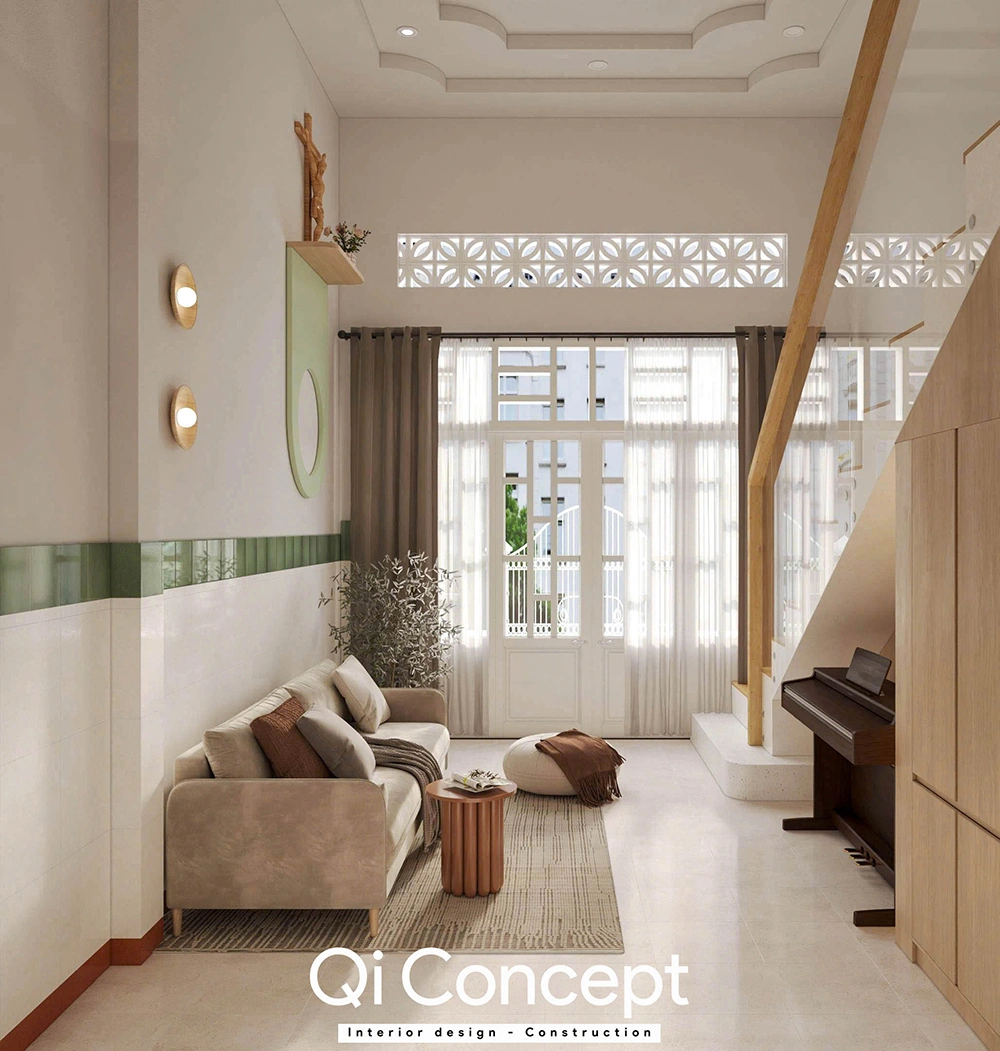 Bố trí phòng khách nhỏ gọn tại nhà phố quận 8