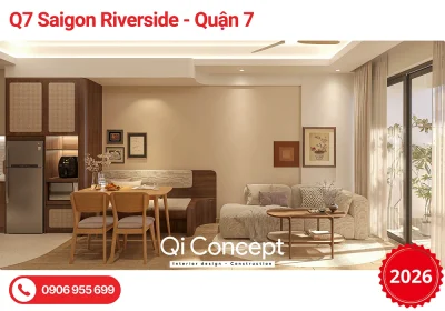 Thiết Kế Nội Thất Q7 Saigon Riverside Đậm Chất Á Đông