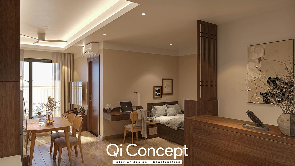 Thiết kế phòng ngủ studio tại Q7 Saigon Riverside
