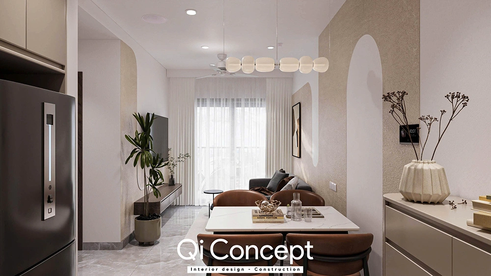 Khu vực bàn ăn và sofa Sunrise Riverside