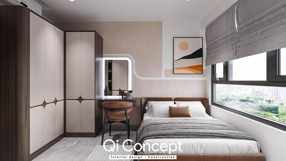 Góc làm việc bo góc độc đáo ở Sunrise Riverside