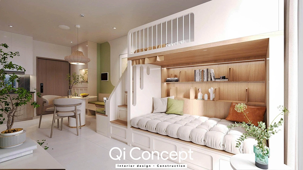 Thiết kế giường tầng thông minh tại Victoria Village