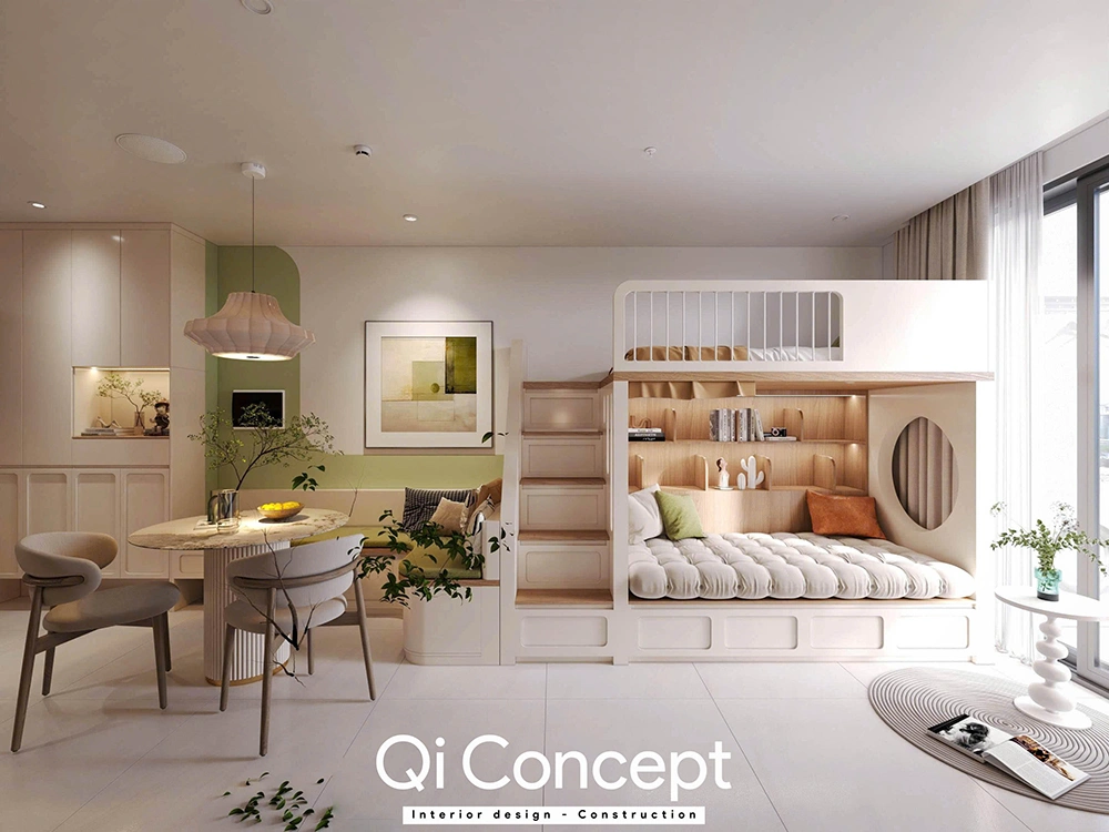 Nội thất đa năng cho căn hộ studio Victoria Village