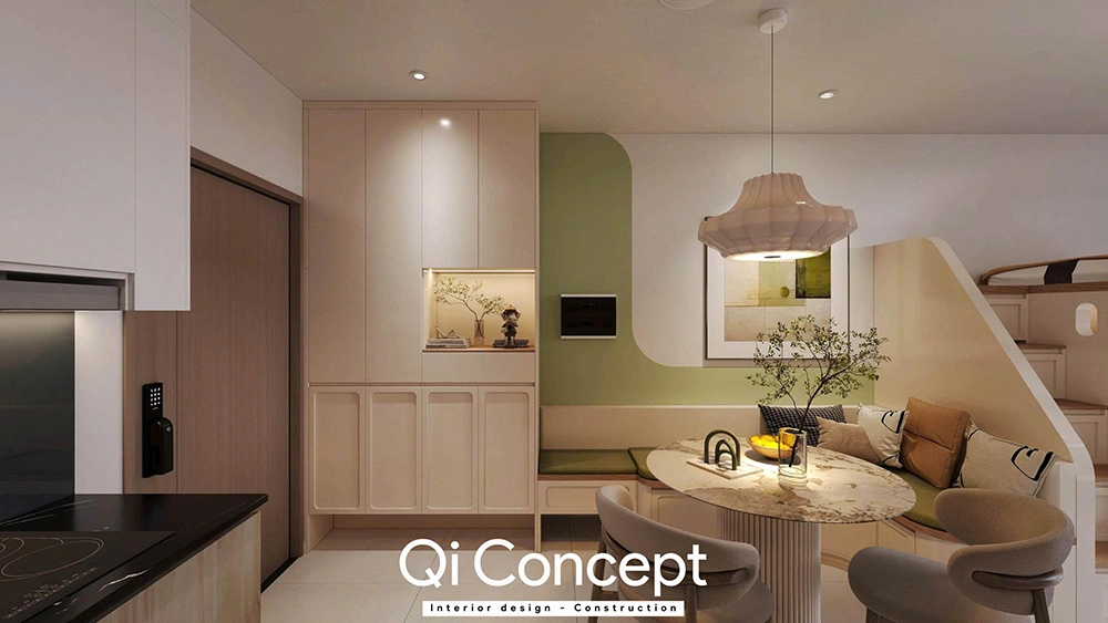 Góc bàn ăn tinh tế chung cư Victoria Village