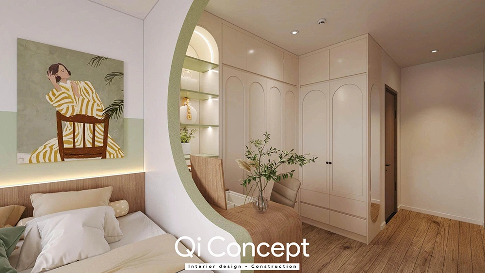 Bàn trang điểm và tủ áo kịch trần Victoria Village