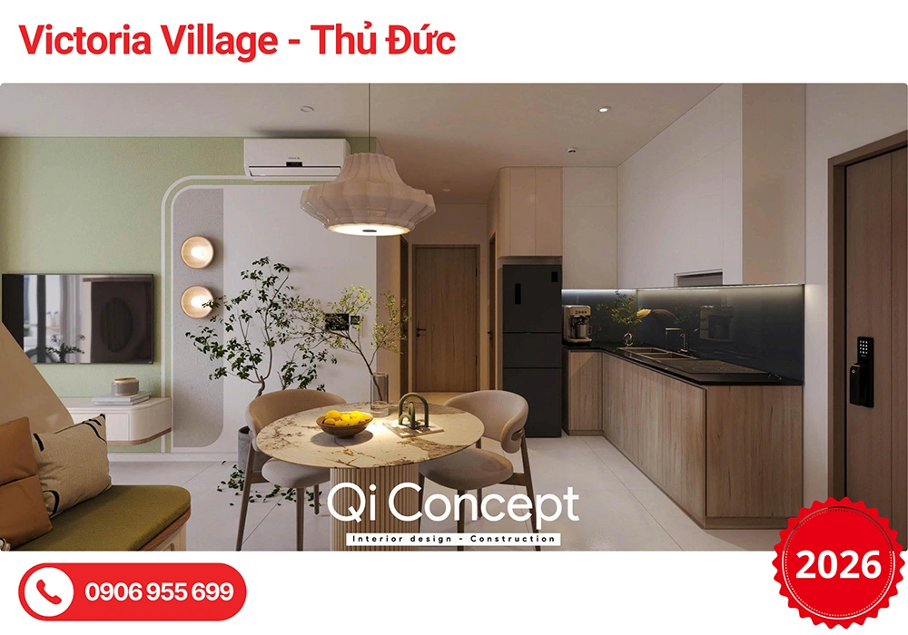 Thiết kế nội thất Victoria Village 2PN: Nghệ thuật tối giản & Báo giá 2026
