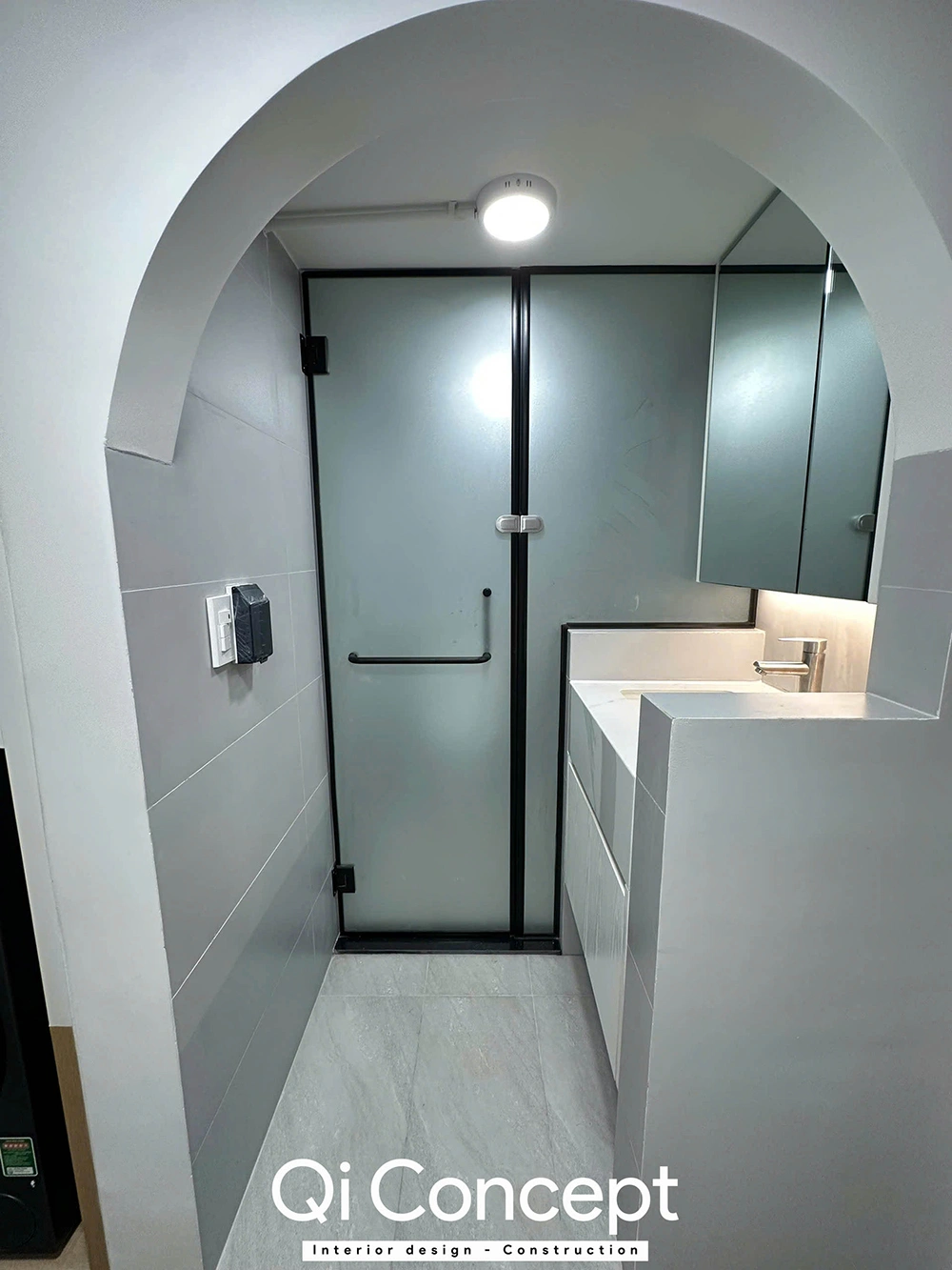 Nhà vệ sinh hiện đại thực tế nhà phố Phú Nhuận