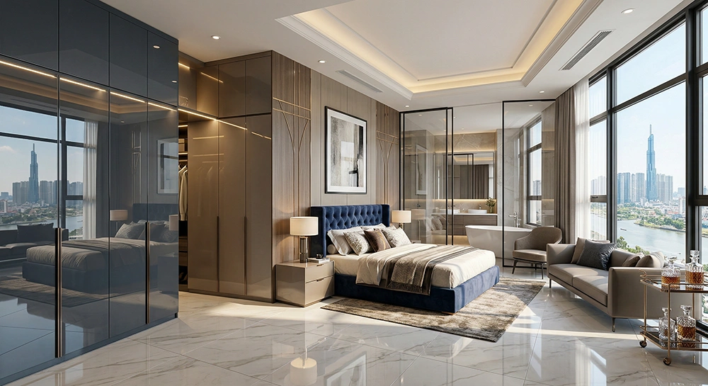 View Landmark 81 từ phòng ngủ master 50m2