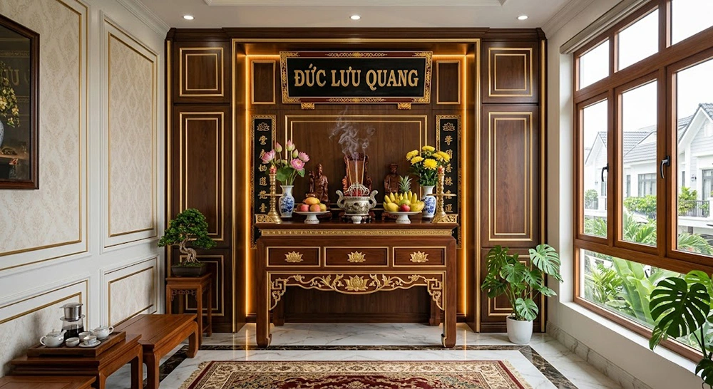 Lối vào không gian phòng thờ Tân Cổ Điển