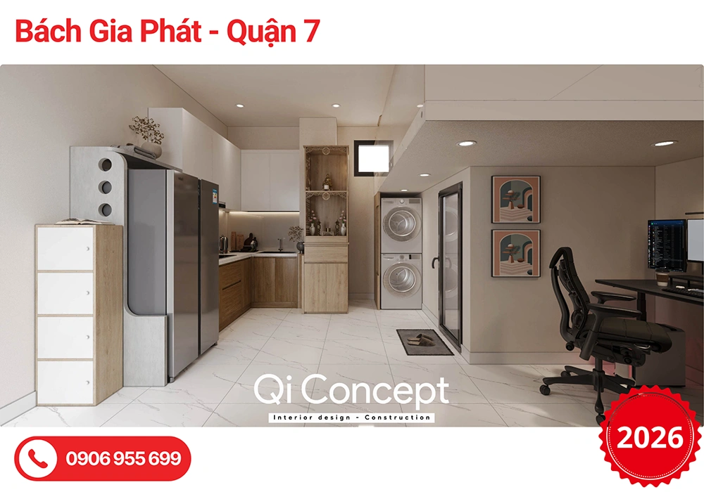 Thiết Kế Căn Hộ Bách Gia Phát Quận 7 - Studio Gác Lửng Tối Giản