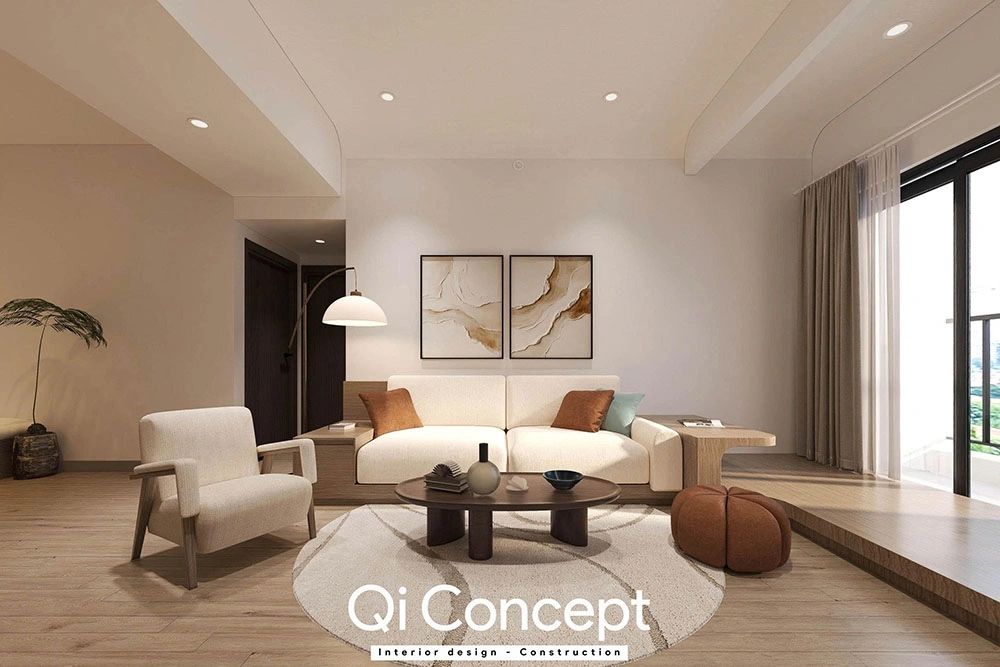 Thiết kế nội thất Habitat phòng khách ấm cúng hiện đại