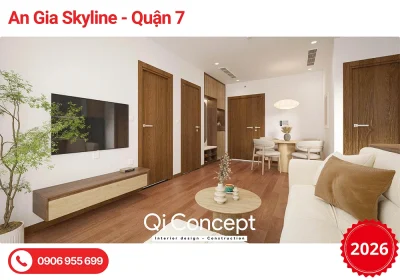 Thiết Kế Nội Thất An Gia Skyline 2PN - Hiện Đại Tối Giản, Trọn Vẹn Công Năng