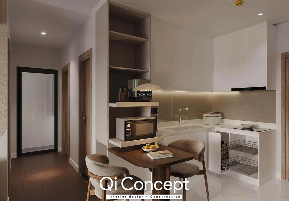 Chi tiết tủ bếp thông minh thiết kế nội thất D Aqua