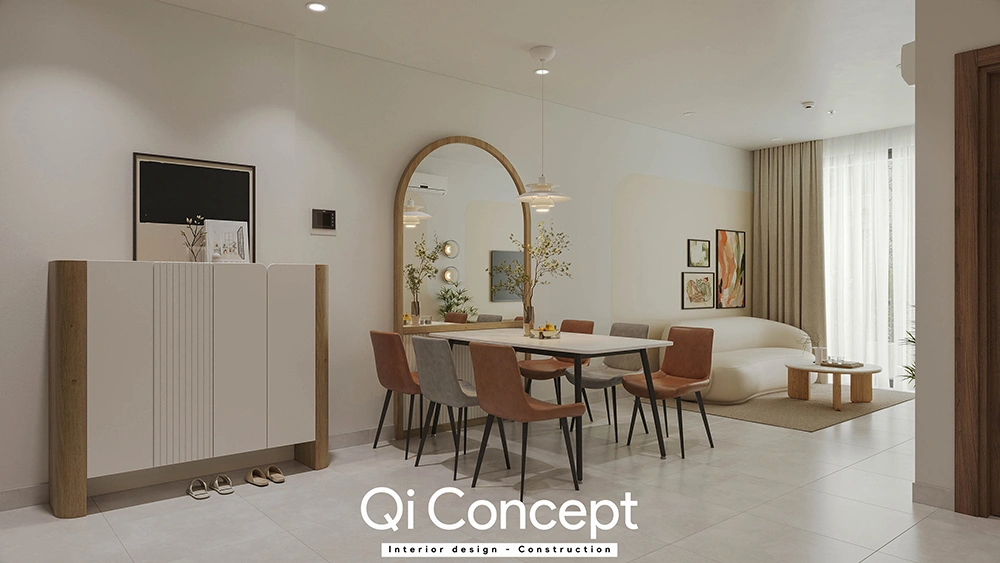 Bộ bàn ăn và gương vòm MT Eastmark 1+1PN