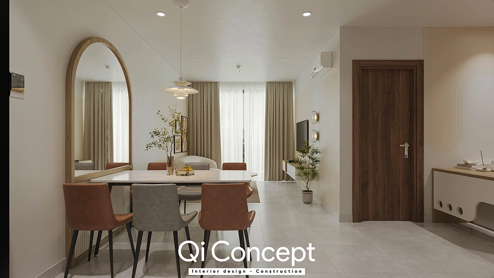 Thiết kế phòng khách bếp MT Eastmark 1+1PN