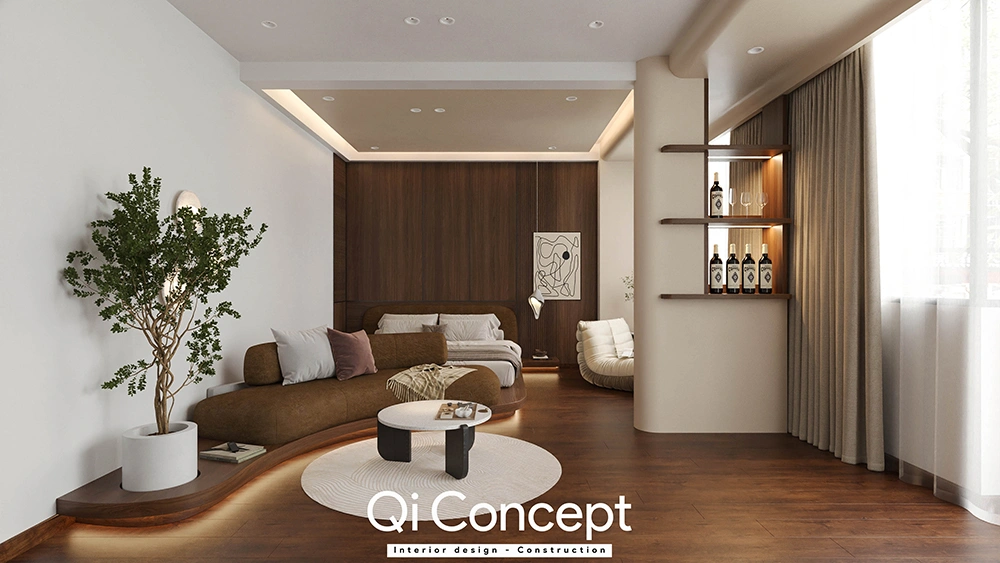 Phòng ngủ bục bo góc nhà phố Gò Vấp