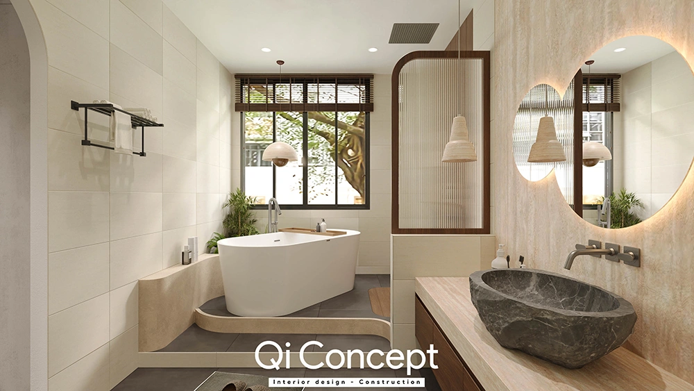 Thiết kế phòng tắm thư giãn nhà phố Gò Vấp