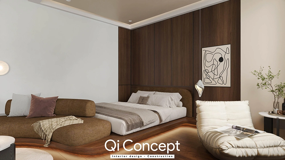 Chi tiết phòng ngủ Master nhà phố Gò Vấp