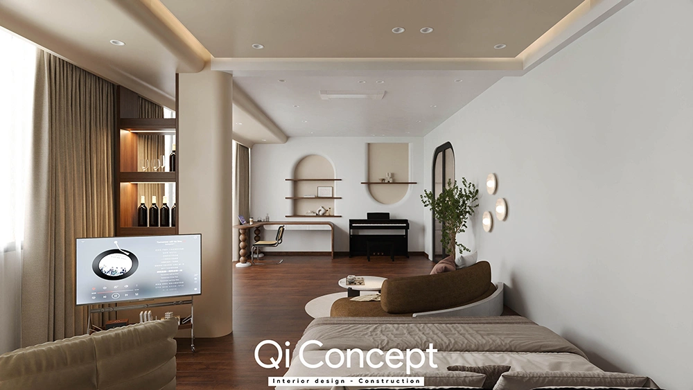 Tổng thể không gian đa năng nhà phố Gò Vấp