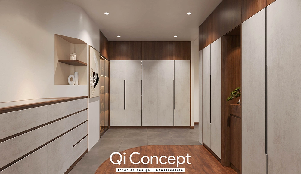 Nội thất hành lang hiện đại nhà phố Gò Vấp