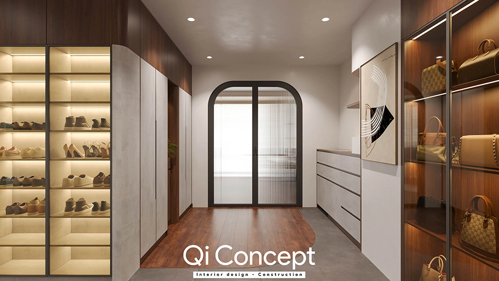 Tủ trưng bày phụ kiện tại nhà phố Gò Vấp