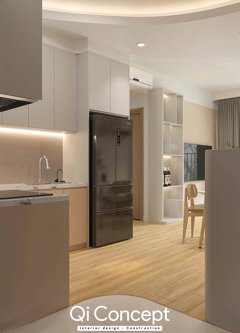 Cách đặt tủ lạnh trang trí nội thất nhà bếp khoa học