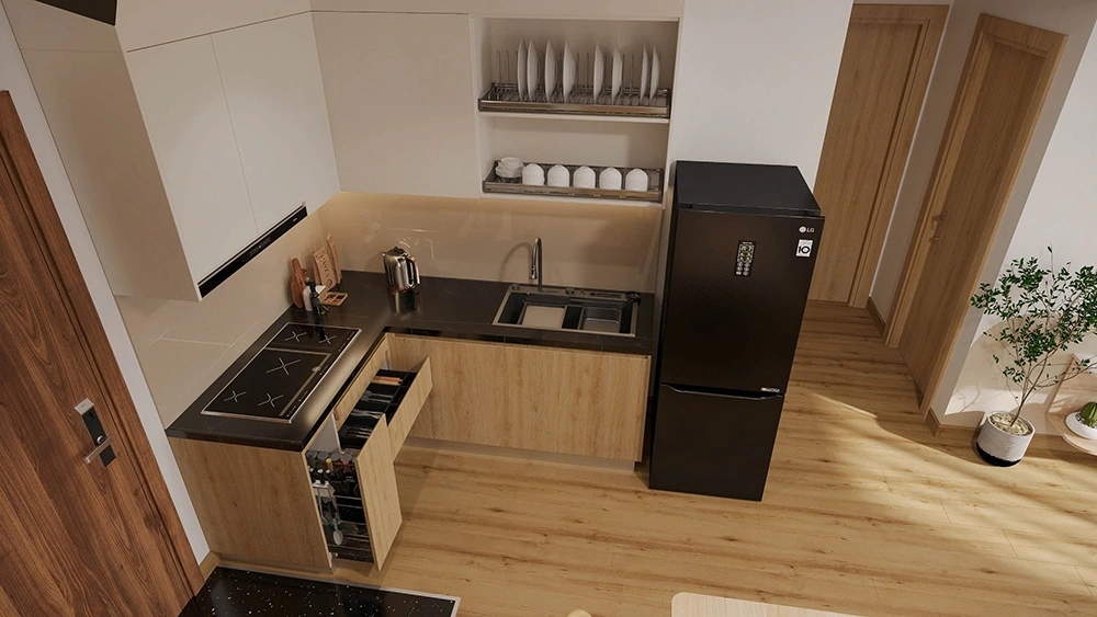 Bố trí kệ bát đĩa trang trí nội thất nhà bếp tiện lợi