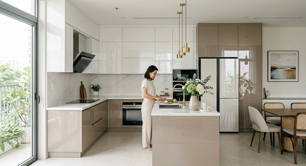 Đảo bếp đa năng trong trang trí nội thất nhà bếp Masteri