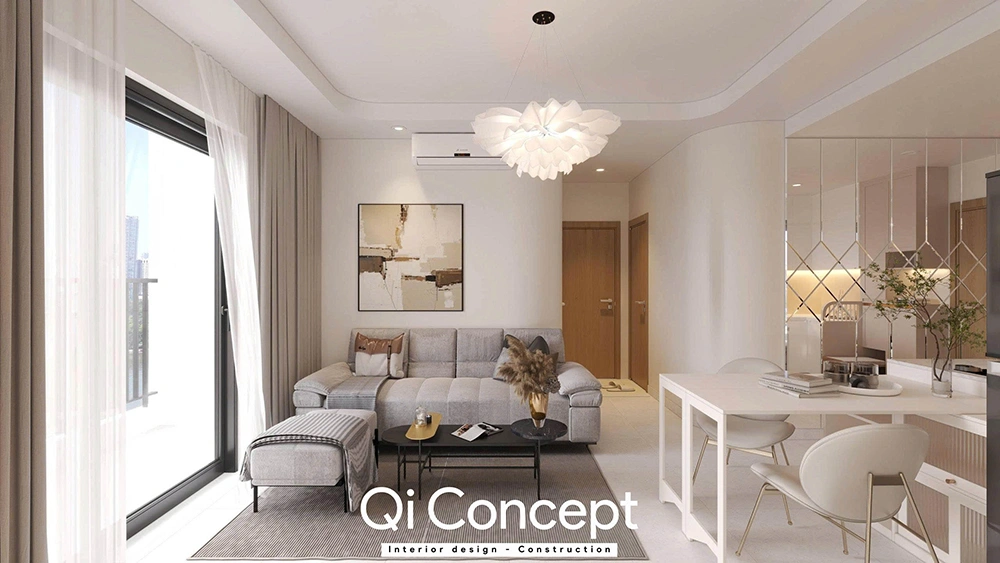 Sofa và bàn ăn căn hộ Aurora Residences