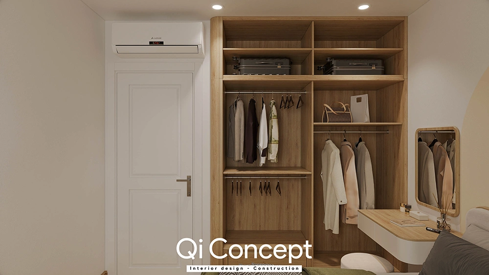 Chi tiết bên trong tủ đồ thiết kế nội thất Moonlight Parkview
